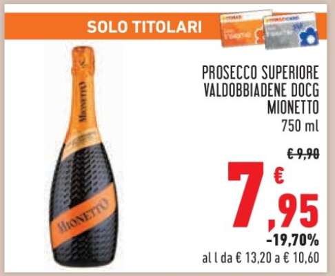 Prosecco Superiore Valdobbiadene DOCG Mionetto