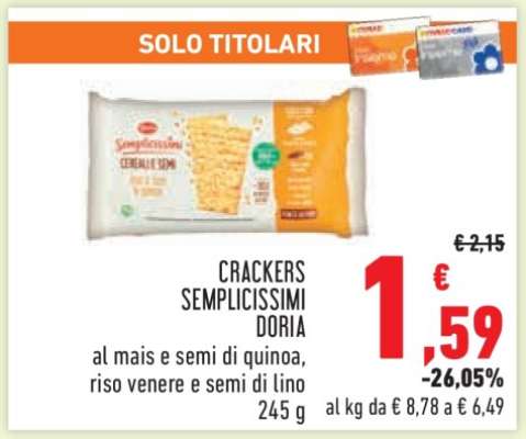 CRACKERS SEMPLICISSIMI DORIA