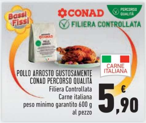 POLLO ARROSTO GUSTOSAMENTE CONAD PERCORSO QUALITÀ