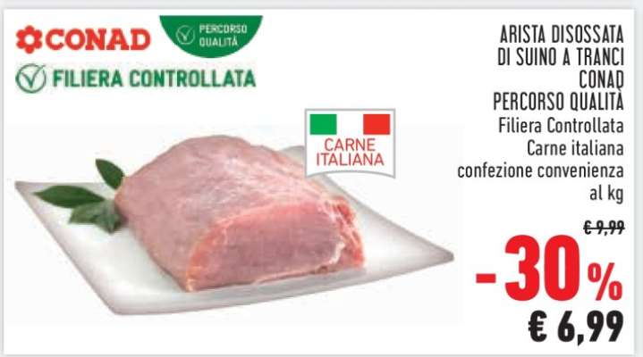 ARISTA DISOSSATA DI SUINO A TRANCI CONAD