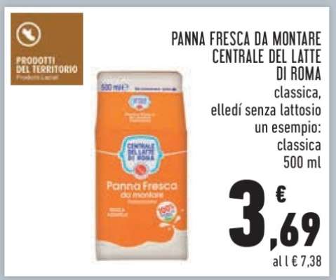 Panna Fresca da Montare Centrale del Latte di Roma