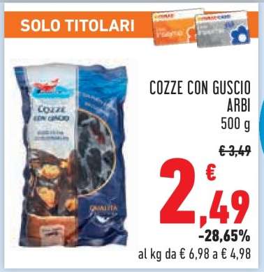 Cozze con Guscio Arbi