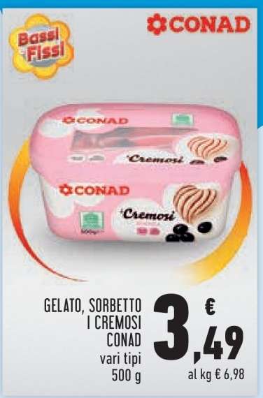 GELATO, SORBETTO I CREMOSI CONAD