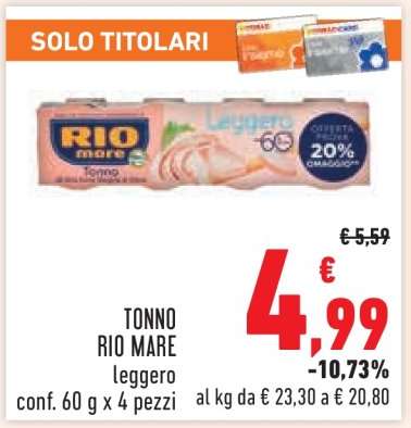 Tonno Rio Mare leggero