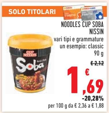 NOODLES CUP SOBA NISSIN