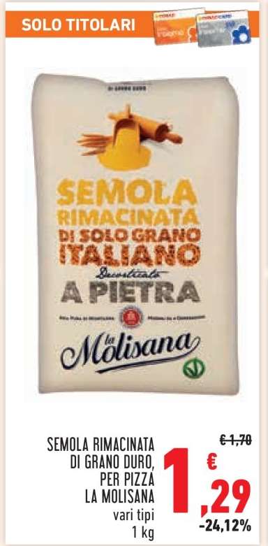 SEMOLA RIMACINATA DI GRANO DURO, PER PIZZA LA MOLISANA