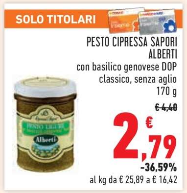 PESTO CIPRESSA SAPORI ALBERTI