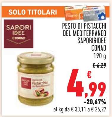 Pesto di Pistacchi del Mediterraneo Sapori&Idee Conad