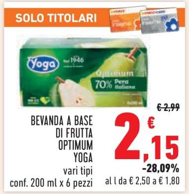 Bevanda a base di frutta Optimum Yoga