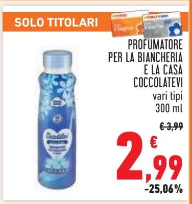 PROFUMATORE PER LA BIANCHERIA E LA CASA COCCOLATEVI