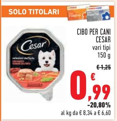 CIBO PER CANI CESAR