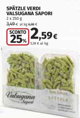SPÄTZLE VERDI VALSUGANA SAPORI