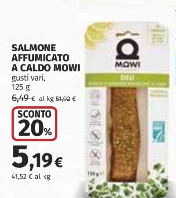 SALMONE AFFUMICATO A CALDO MOWI