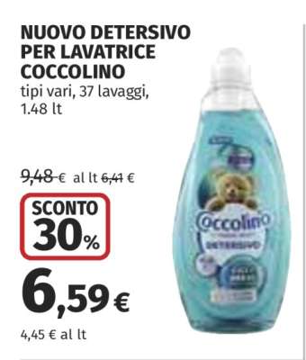 Nuovo Detersivo per Lavatrice Coccolino