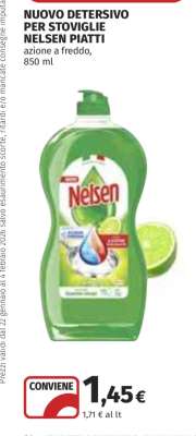 Nuovo Detersivo per Stoviglie Nelsen Piatti