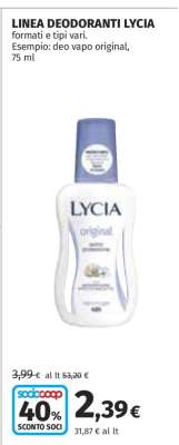 LINEA DEODORANTI LYCIA