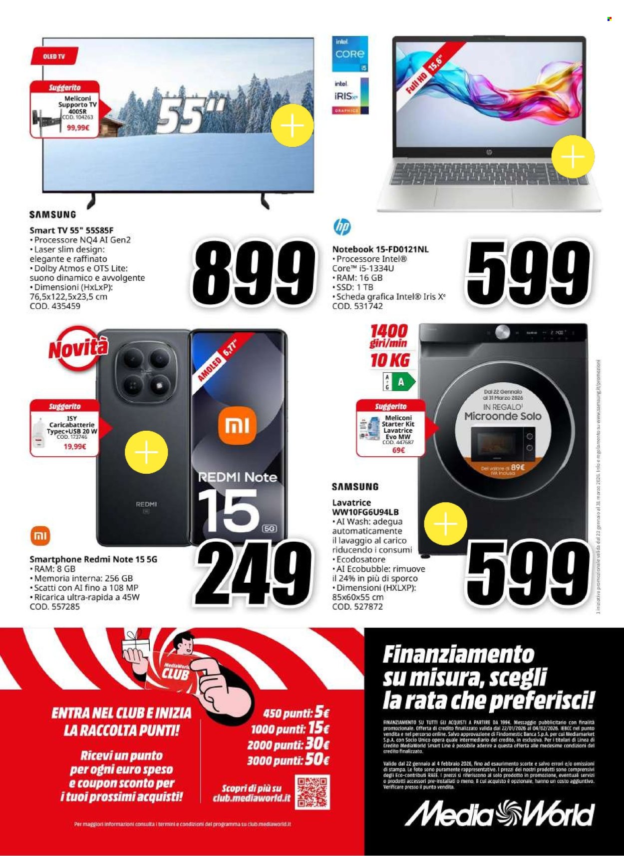 Volantino MediaWorld - 22/1/2026 - 4/2/2026. Pagina 36