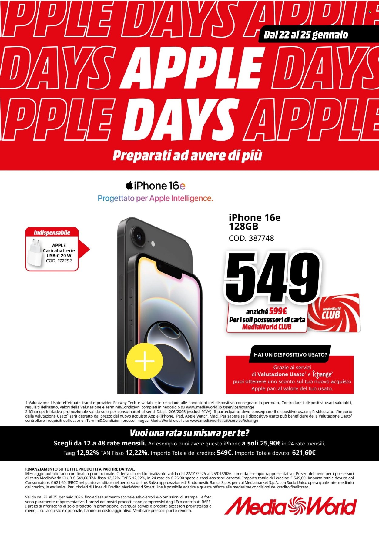 Volantino MediaWorld - 22/1/2026 - 25/1/2026. Pagina 2