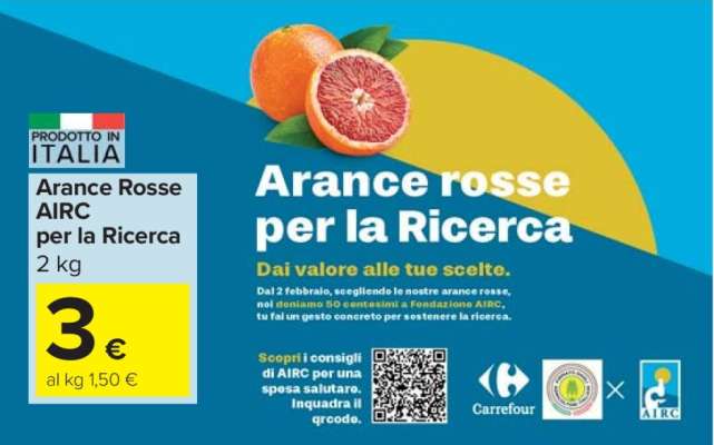 Arance Rosse AIRC per la Ricerca