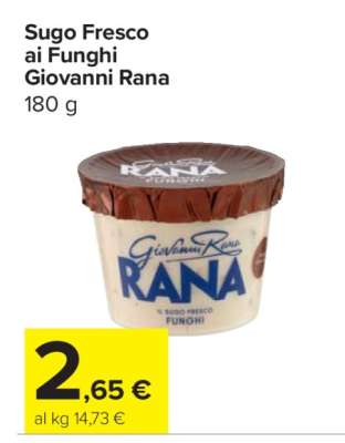 Sugo Fresco ai Funghi Giovanni Rana
