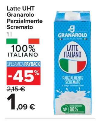 Latte UHT Granarolo parzialmente scremato