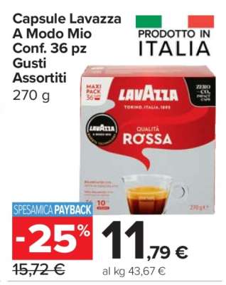 Capsule Lavazza A Modo Mio Conf. 36 pz Gusti Assortiti