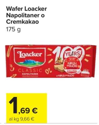 Wafer Loacker Napolitaner o Cremkakao