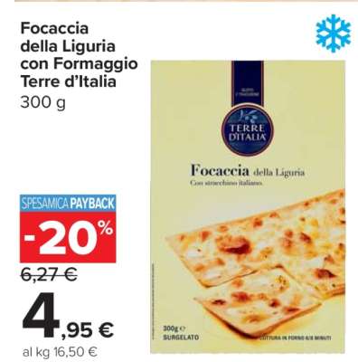 Focaccia della Liguria con Formaggio Terre d'Italia