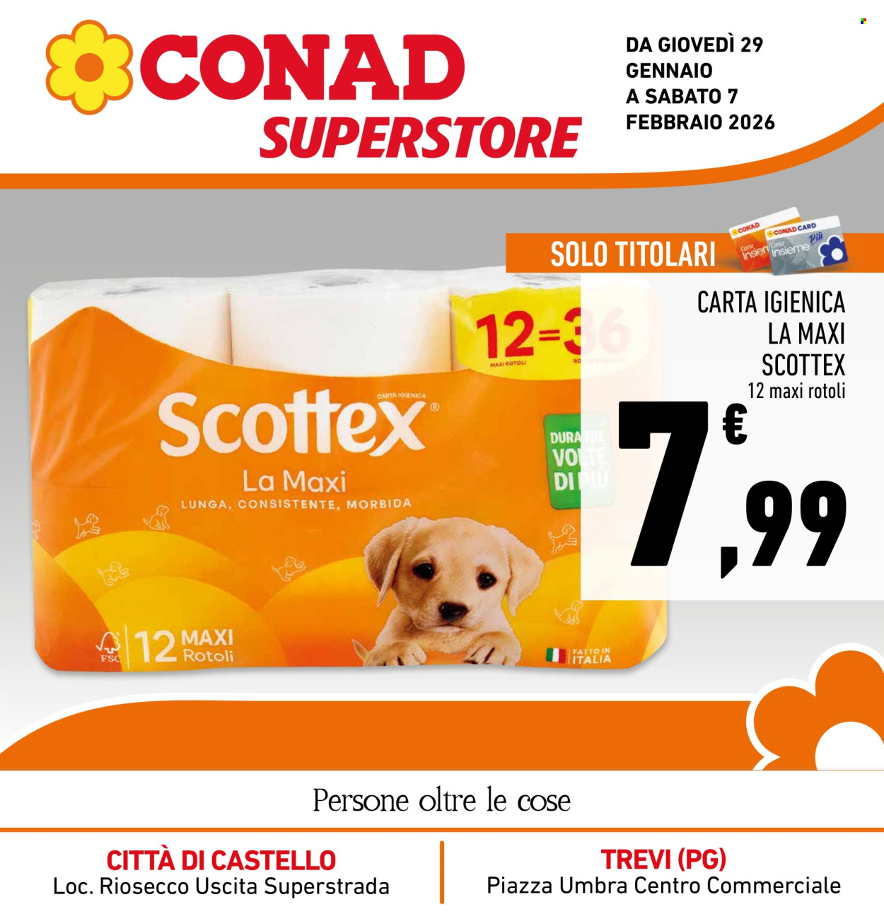 Volantino Conad Superstore - 29/1/2026 - 7/2/2026. Pagina 1