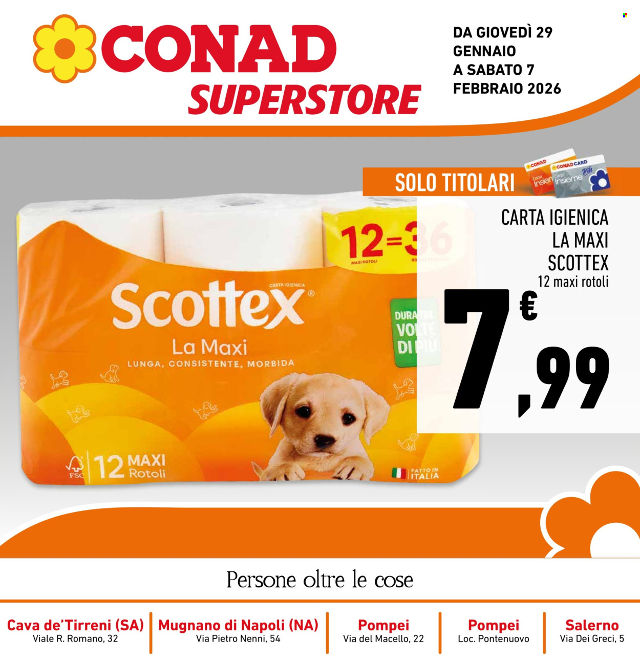 Volantino Conad Superstore - 29/1/2026 - 7/2/2026. Pagina 1