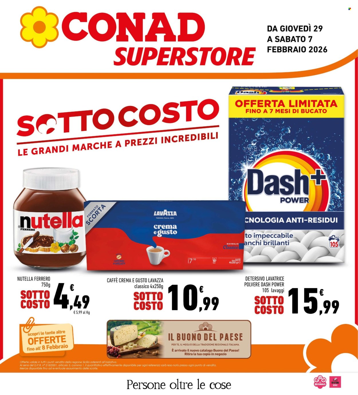 Volantino Conad Superstore - 29/1/2026 - 7/2/2026. Pagina 1