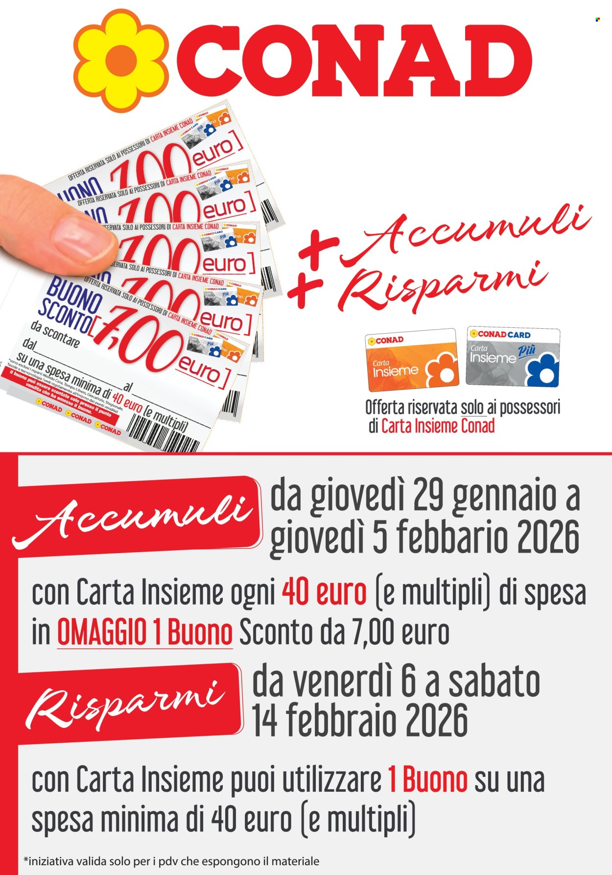 Volantino Conad - 29/1/2026 - 14/2/2026. Pagina 1