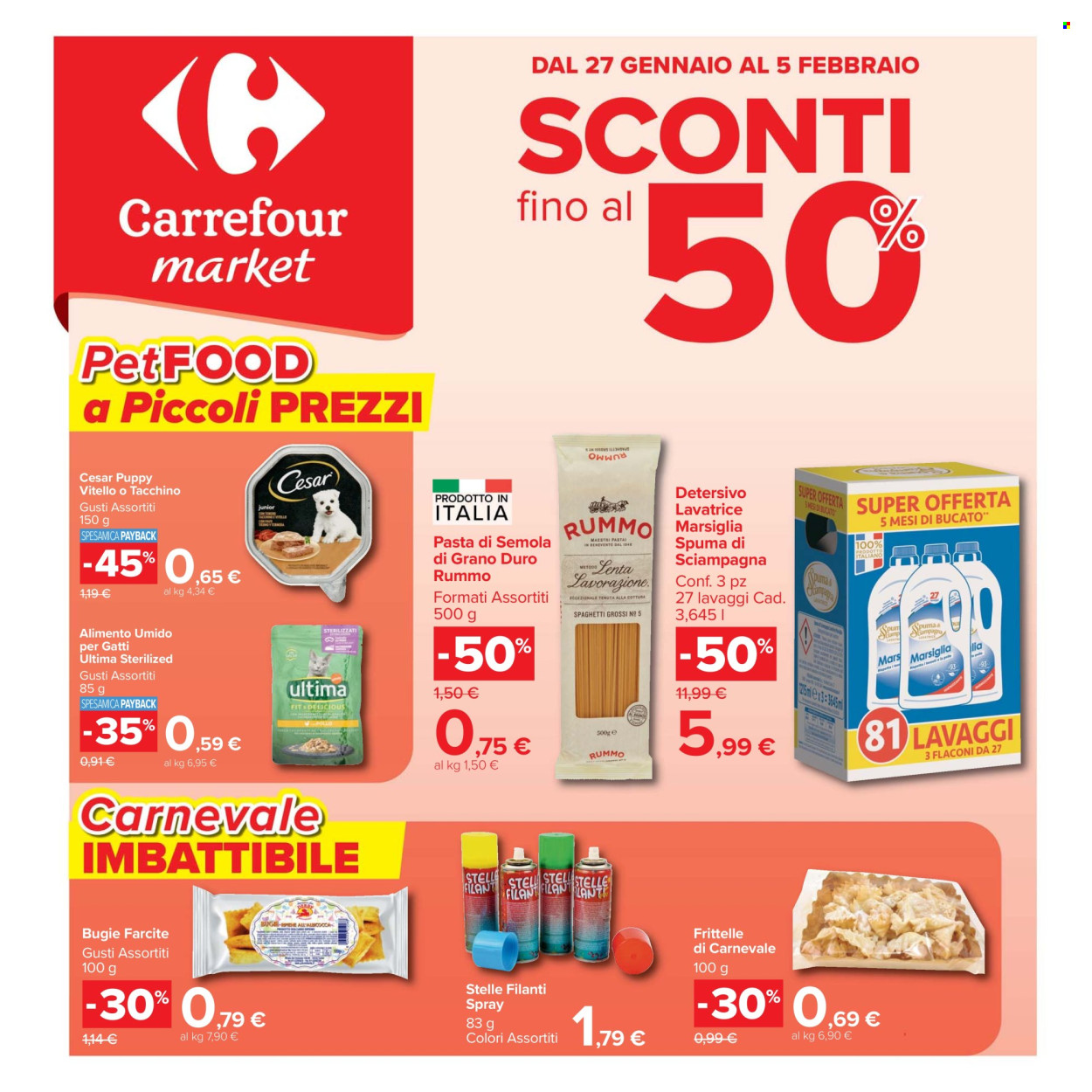 Volantino Carrefour - 27/1/2026 - 5/2/2026. Pagina 1