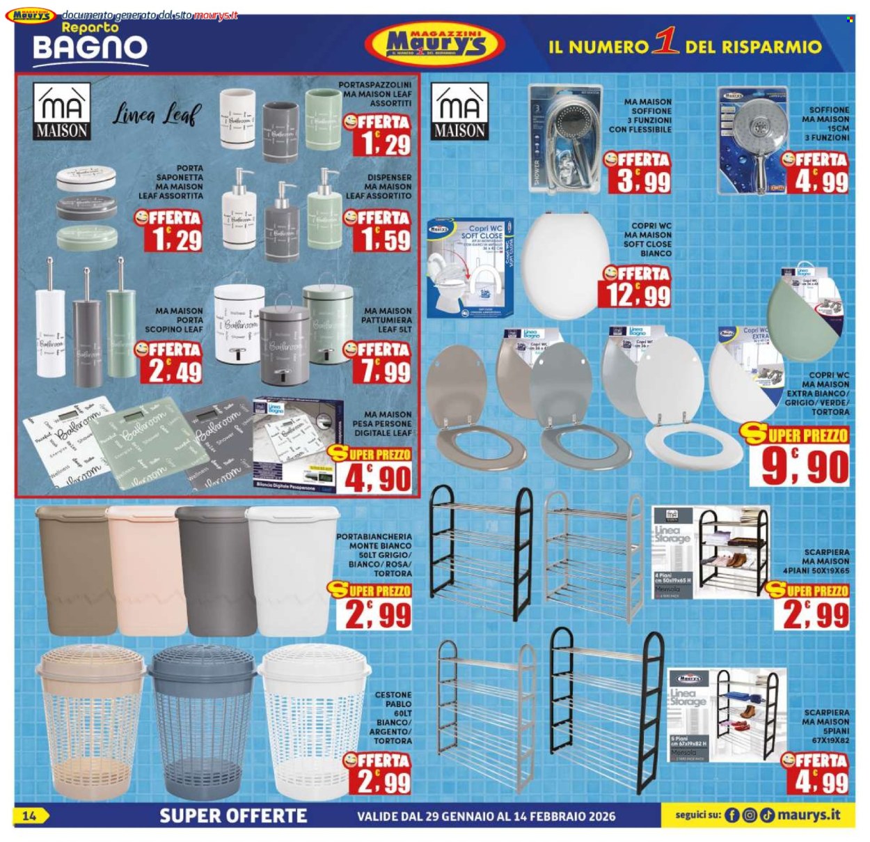 Volantino Maury's - 29/1/2026 - 14/2/2026. Pagina 14