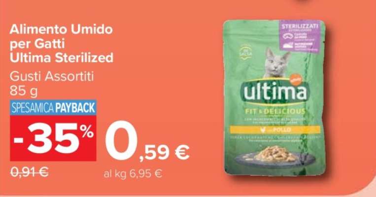 Alimento Umido per Gatti Ultima Sterilized