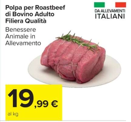 Polpa per Roastbeef di Bovino Adulto Filiera Qualità