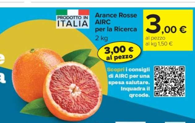 Arance Rosse AIRC per la Ricerca