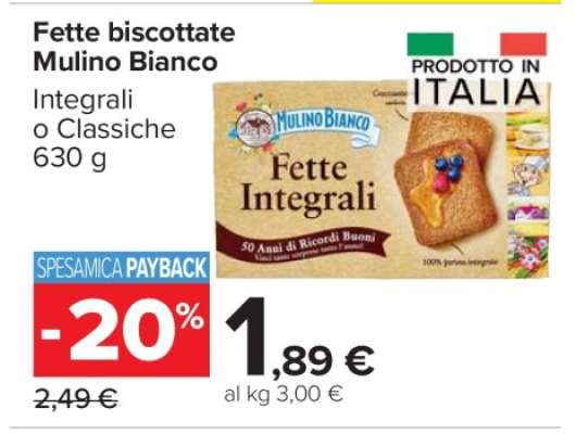 Fette Biscottate Mulino Bianco