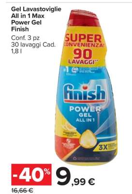 Gel Lavastoviglie All in 1 Max Power Gel Finish