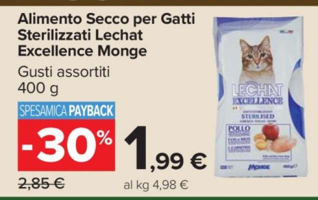 Alimento Secco per Gatti Sterilizzati Lechat Excellence Monge