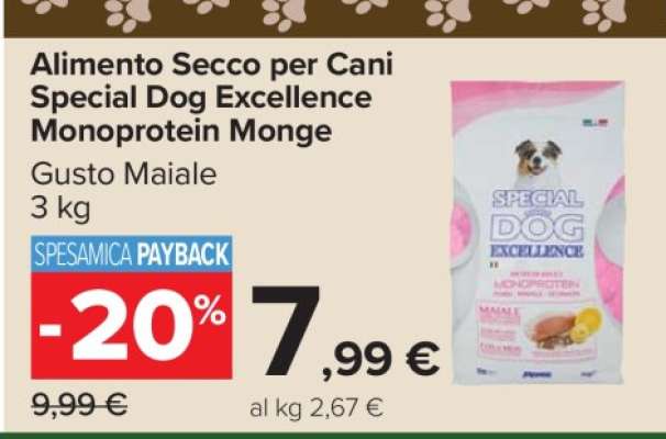 Alimento Secco per Cani Special Dog Excellence Monoprotein Monge