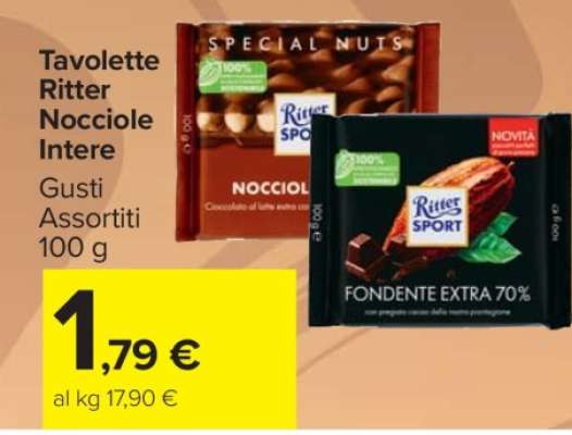 Tavolette Ritter Nocciole Intere