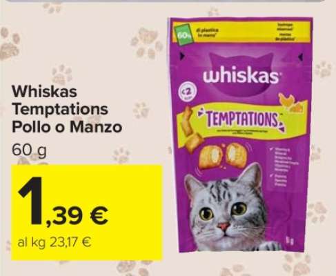 Whiskas Temptations Pollo o Manzo
