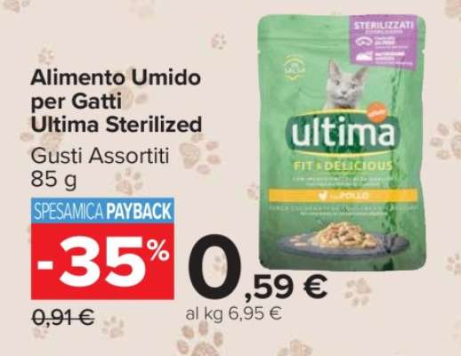 Alimento Umido per Gatti Ultima Sterilized