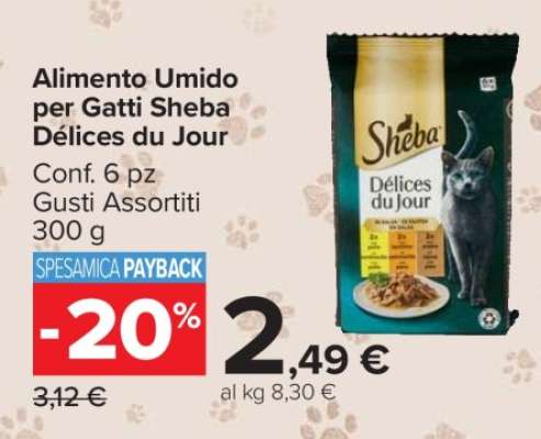 ALIMENTO UMIDO PER GATTI SHEBA DÉLICES DU JOUR