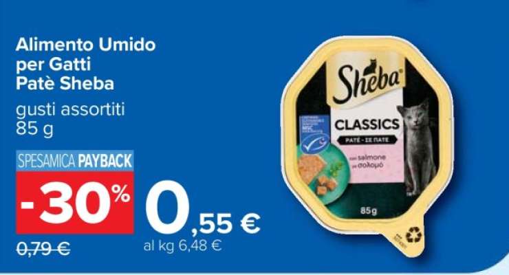 Alimento Umido per Gatti Patè Sheba