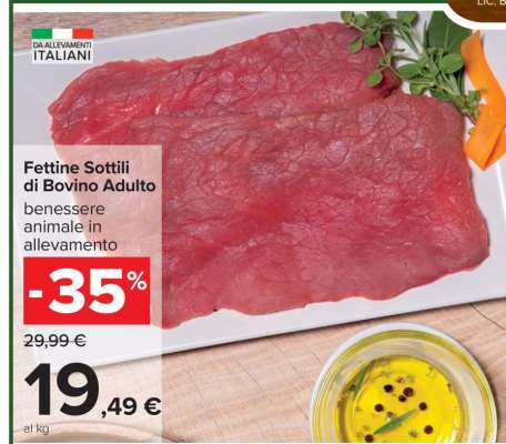 Fettine Sottili Di Bovino Adulto