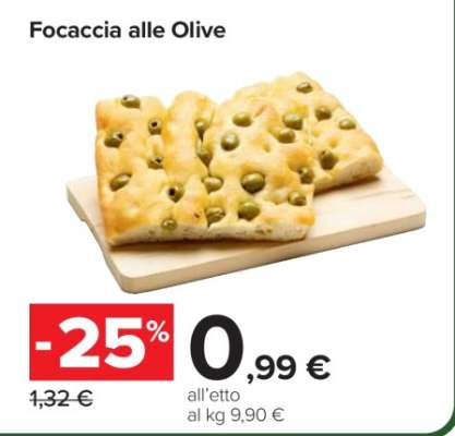 Focaccia alle Olive