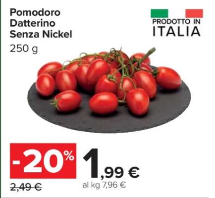 Pomodoro Datterino Senza Nickel