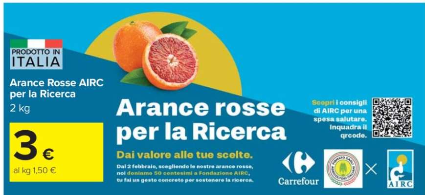 Arance Rosse AIRC per la Ricerca